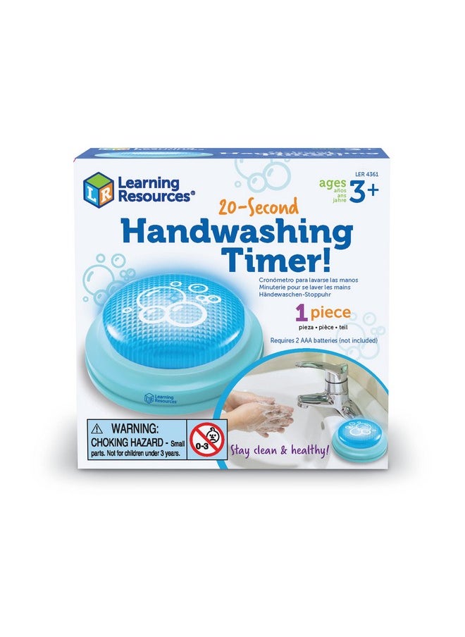 Learning Resources 20-Second Handwashing Timer, Children's Timer, Home & Classroom Sanitation, Ages 3+