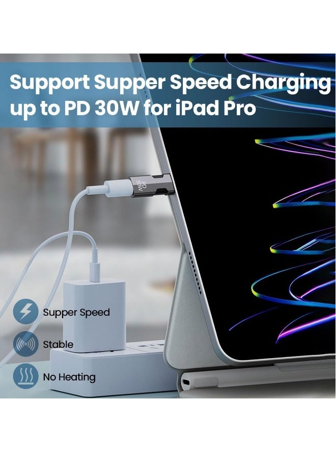 2 Pcs USB C to Lightning Adapter with 30W PD Support Fast Charging Notebook 65W charging USB C Adapter Female to Lightning  Male USB Type C Converter Fit Compatible with iPhone 15 Pro iPad Series