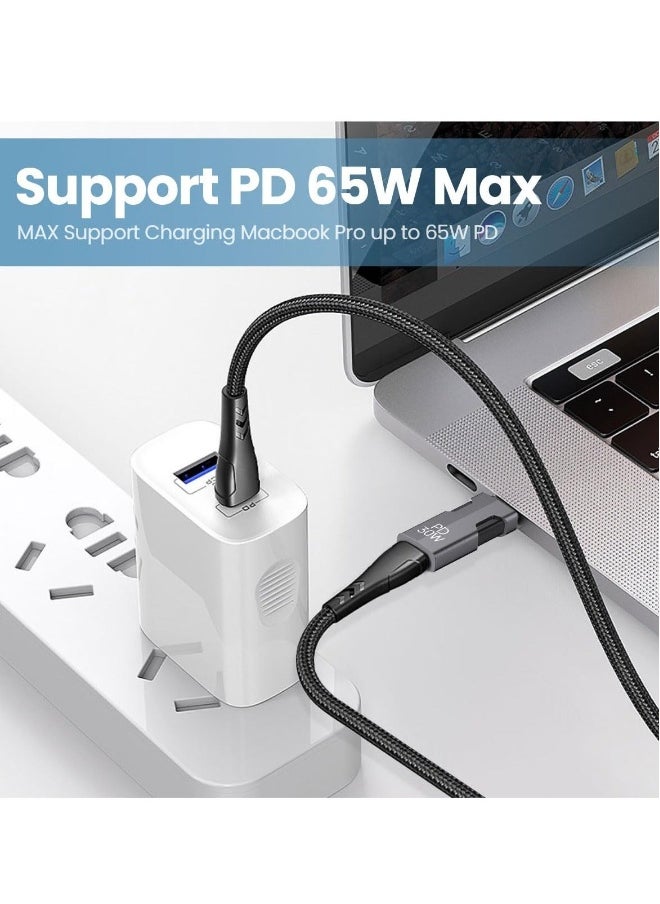 2 Pcs USB C to Lightning Adapter with 30W PD Support Fast Charging Notebook 65W charging USB C Adapter Female to Lightning  Male USB Type C Converter Fit Compatible with iPhone 15 Pro iPad Series