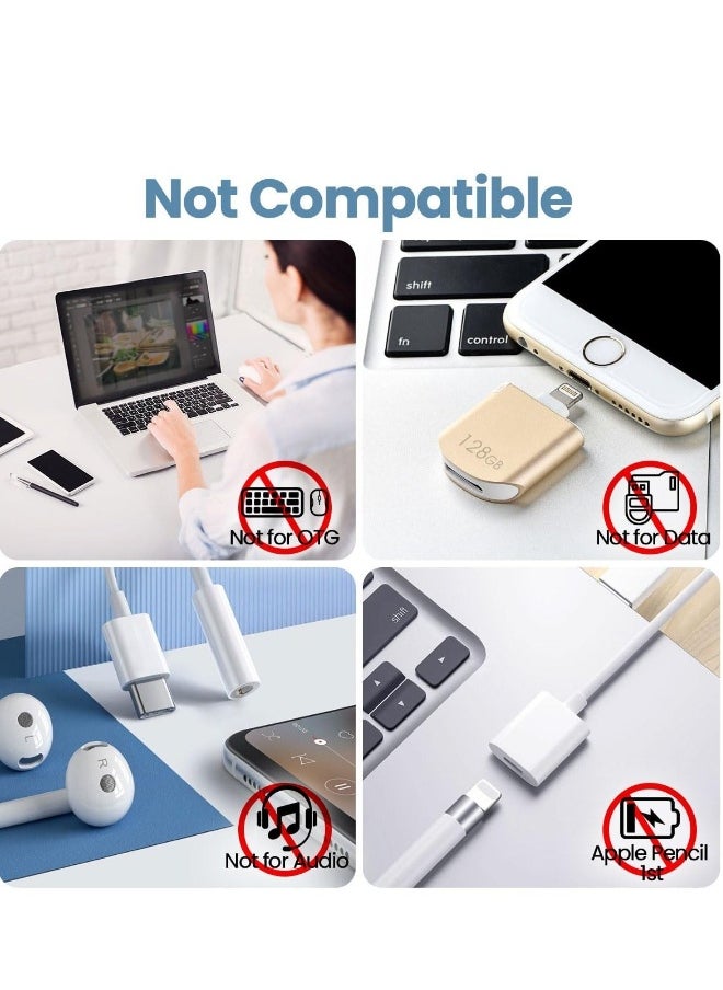 2 Pcs USB C to Lightning Adapter with 30W PD Support Fast Charging Notebook 65W charging USB C Adapter Female to Lightning  Male USB Type C Converter Fit Compatible with iPhone 15 Pro iPad Series