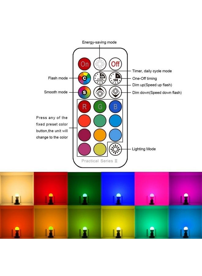 ILC Par16 LED Light Bulbs 40 Watt Equivalent Color Changing E26 Screw 45°, 12 Colors Dimmable Warm White 2700K RGB LED Spot Light Bulb with 5W Remote Control,(Pack of 4)