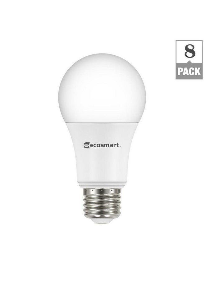 Ecosmart 8-Pack A19 - 60 Watt Equivalent Daylight (5000K) LED Light Bulb