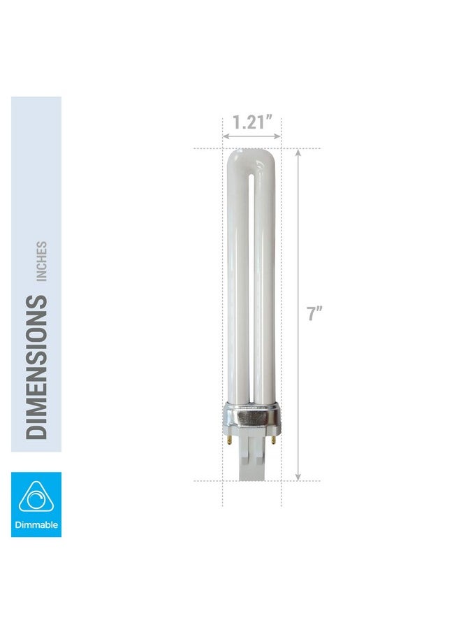 KOR (4 Pack) K22195 - PLS13W/2P/841 - Compact Fluorescent Plug-in - T4 - Single Tube - 13 Watt - 2-Pin (GX23) - 4,100 Kelvin (Cool White)