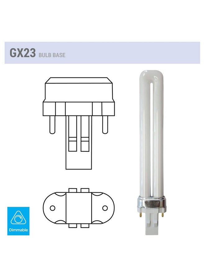 KOR (4 Pack) K22195 - PLS13W/2P/841 - Compact Fluorescent Plug-in - T4 - Single Tube - 13 Watt - 2-Pin (GX23) - 4,100 Kelvin (Cool White)