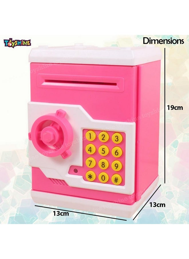 Toyshine Piggy classic bank Money Box With Electronic Lock, Atm Machine, Pink, Electronic Electronic