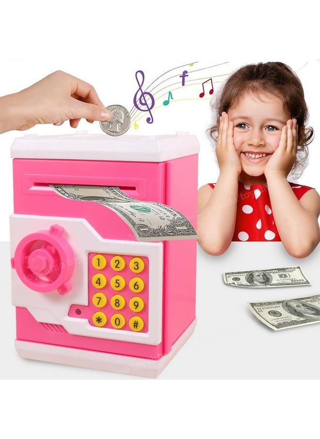 Toyshine Piggy classic bank Money Box With Electronic Lock, Atm Machine, Pink, Electronic Electronic