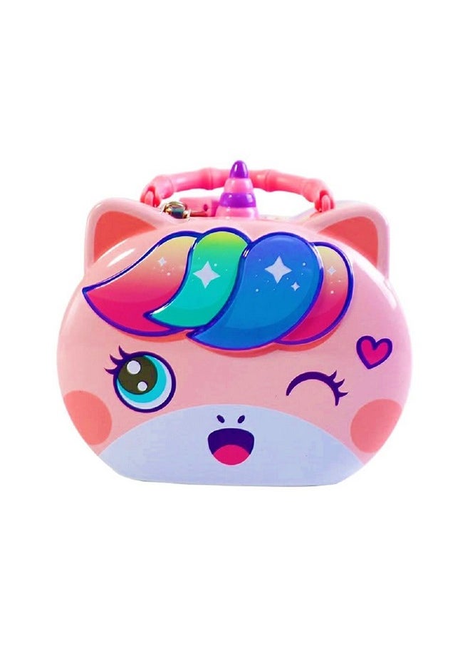 FunBlast Piggy Bank for Kids - Unicorn Themed Money Saving Tin Coin Bank with Lock and Key - Birthday Return for Boys & Girls, Money Bank, Coin Box for Kid, Metal Coin Box (Unicorn Coin Box)