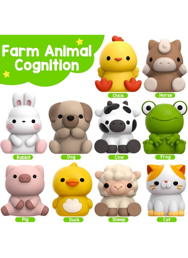 Learning Toys For 1,2,3 Year Old, 20 Pcs Animals Toy, Counting Skill, Color Matching, Fine Motor Game, Christmas Birthday Easter Educational Gift For Baby Toddler Boys Girls Age 12 18 Months