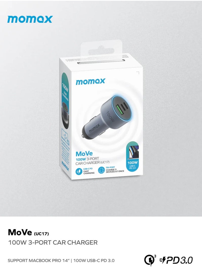 MoVe 3-Port Car Charger 100W