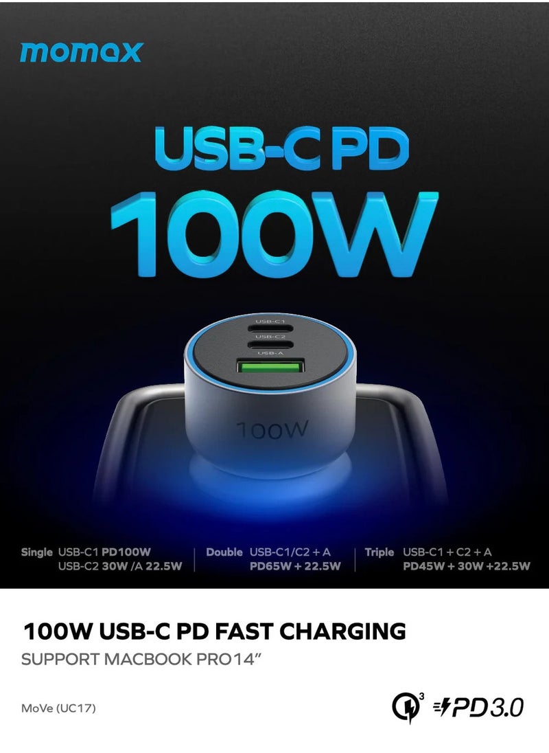 MoVe 3-Port Car Charger 100W