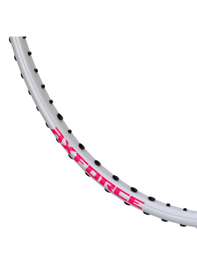 Li-Ning Graphite Ax Force Light Cannon Unstrung Badminton Racquet, 6U6 (White)