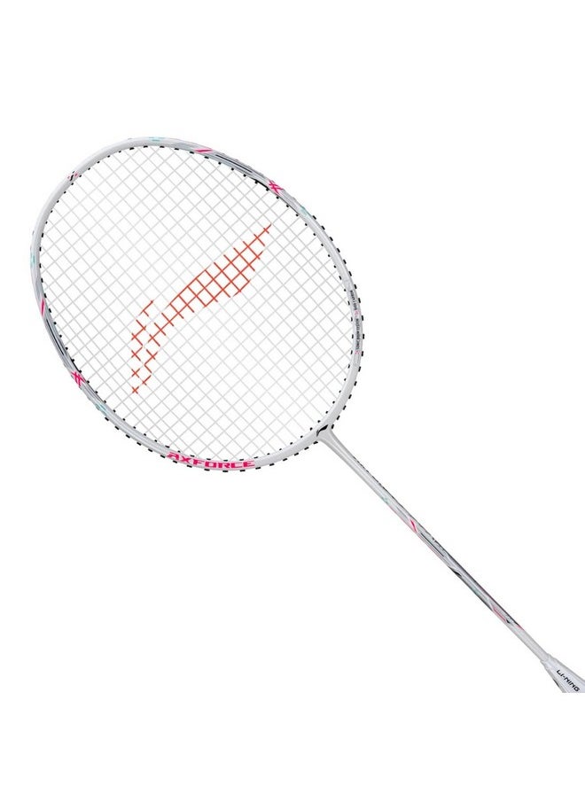 Li-Ning Graphite Ax Force Light Cannon Unstrung Badminton Racquet, 6U6 (White)