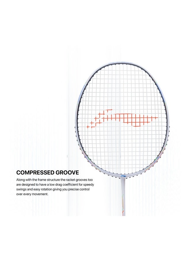 Wind Lite 900 II Carbon Fiber UnStrung Badminton Racket With Full Cover (White/Black), One Size