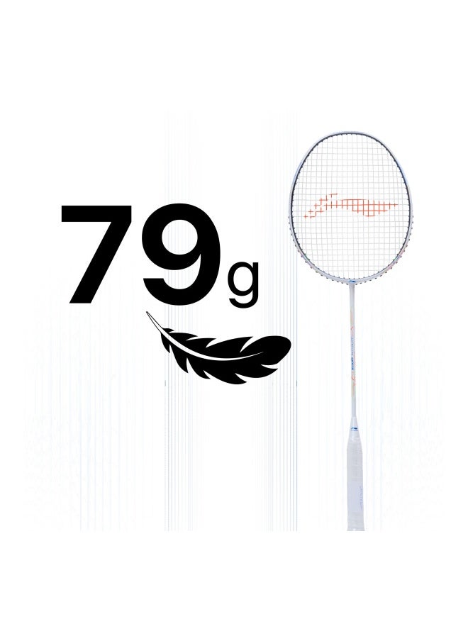 Wind Lite 900 II Carbon Fiber UnStrung Badminton Racket With Full Cover (White/Black), One Size