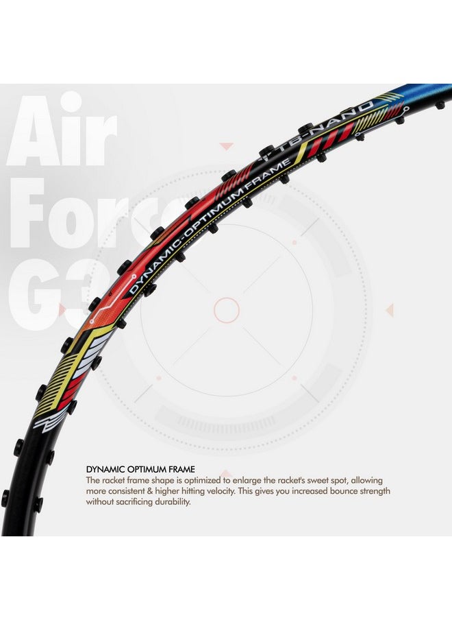 Li-Ning Air-Force 79 G3 Carbon Fibre Badminton Racket, Black/Blue/Red