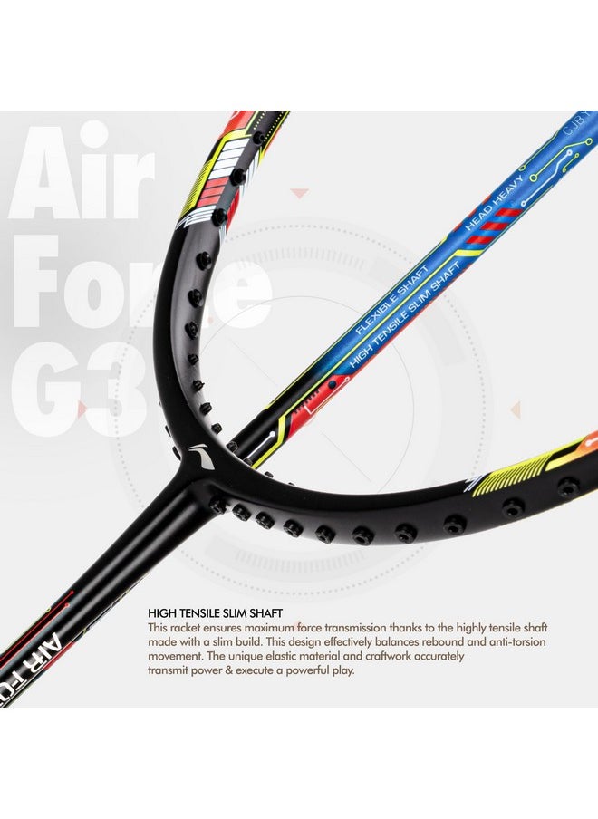 Li-Ning Air-Force 79 G3 Carbon Fibre Badminton Racket, Black/Blue/Red