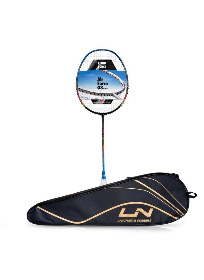 Li-Ning Air-Force 79 G3 Carbon Fibre Badminton Racket, Black/Blue/Red