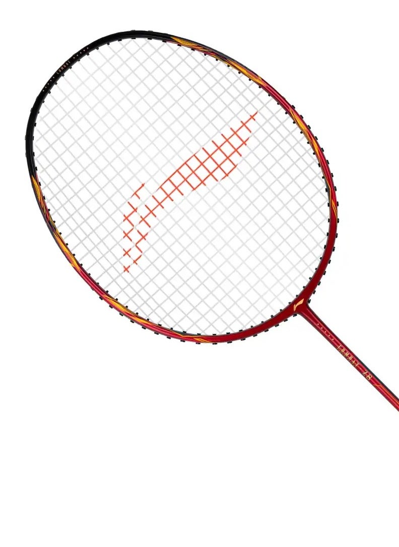 COMBAT-Z8 (80G) Carbon Fibre Unstrung Badminton Racket With Free Full Cover (Red/Black/Gold)