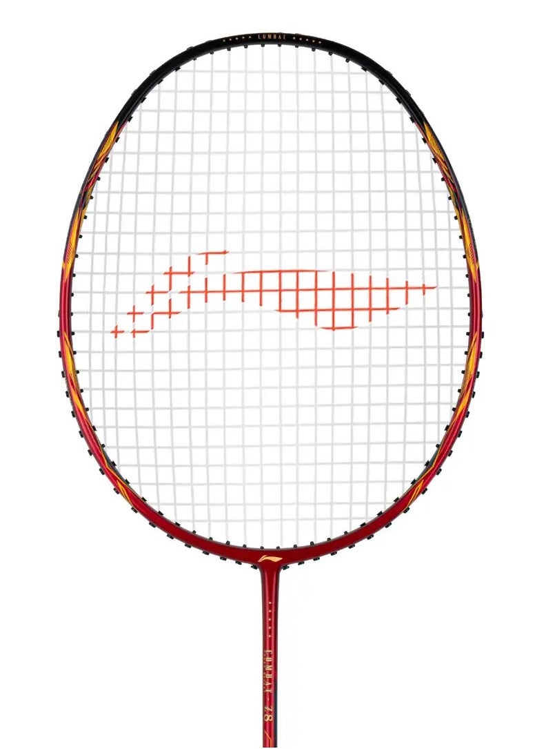 COMBAT-Z8 (80G) Carbon Fibre Unstrung Badminton Racket With Free Full Cover (Red/Black/Gold)