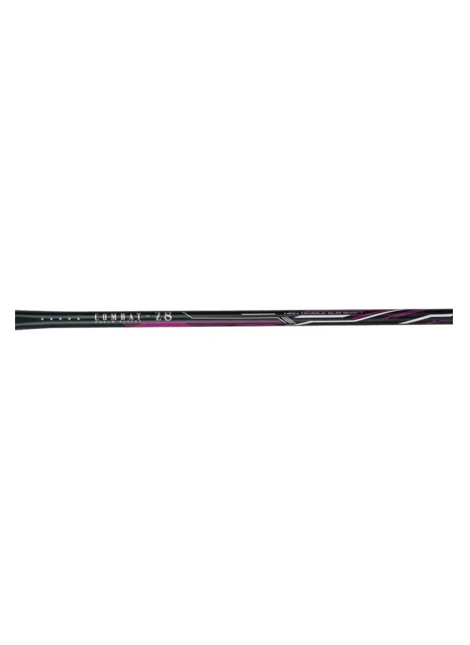 Combat Z8 Carbon Fibre Unstrung Badminton Racket With Free Full Cover (Dk-Slate-Grey/Pink)