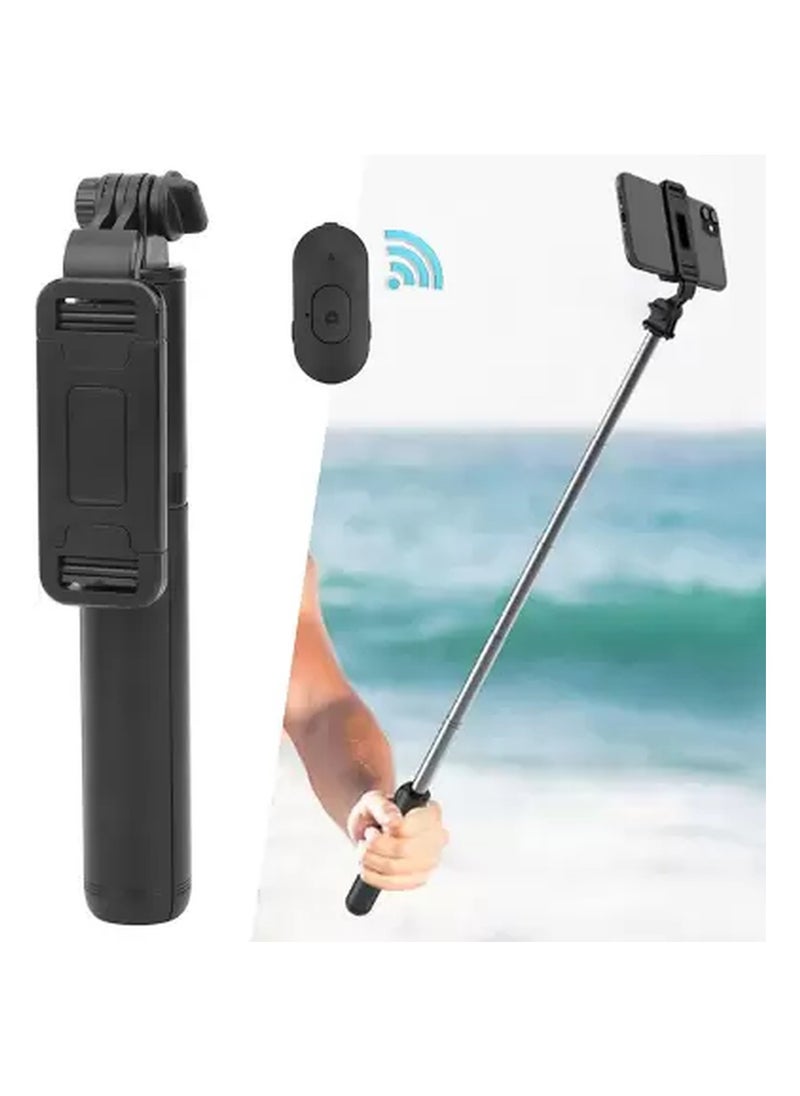 Q01 Extendable Selfie Stick Tripod Bluetooth Remote and Fill Light Phone Recording