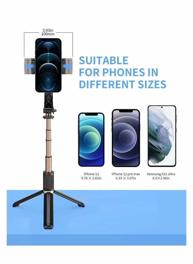 Selfie Stick Gimbal Stabilizer, Portable Handheld Gimble with Tripod & Remote for Cell Phone Camera & Android Smartphone Recording Video & Vlogging