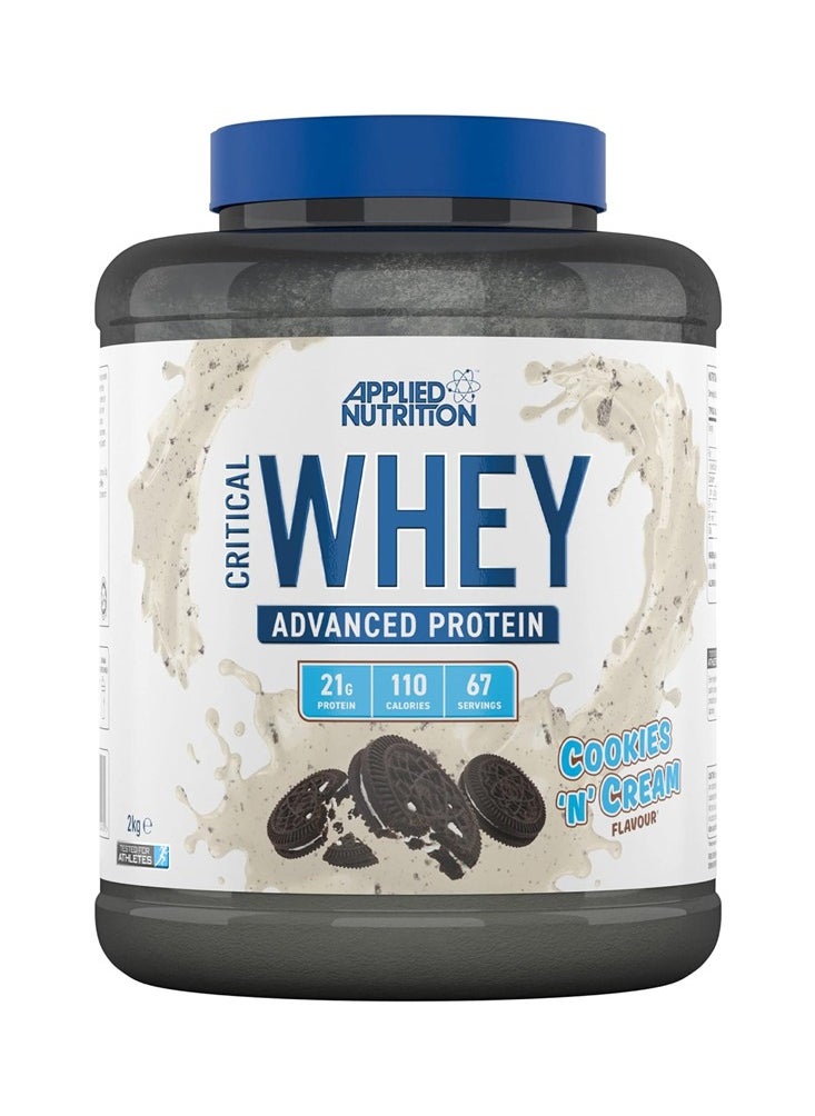 Applied Nutrition Critical Whey Protein 2kg - Cookies 'N' Cream Flavor for Muscle Recovery