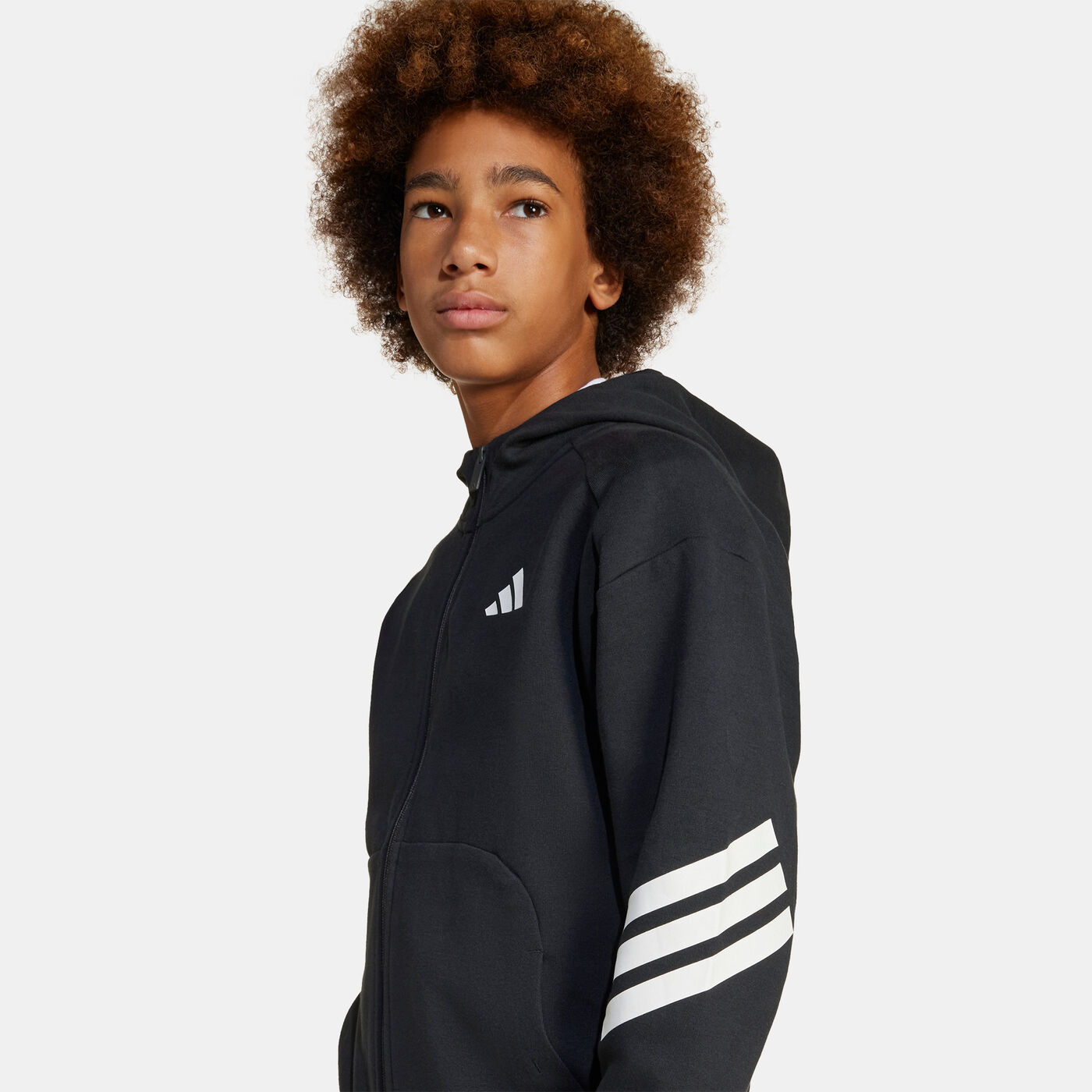 Kids' Future Icons 3-Stripes Full-Zip Hoodie