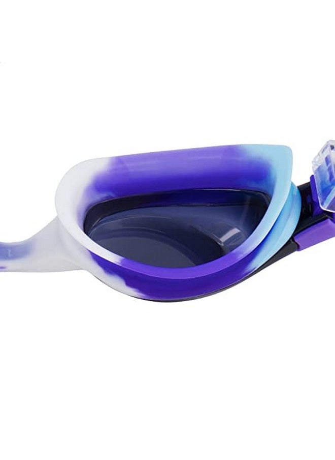 Unisex-Child Swim Goggles Skoogle Ages 3-8, Purple Aqua Splash Tie Dye, One Size