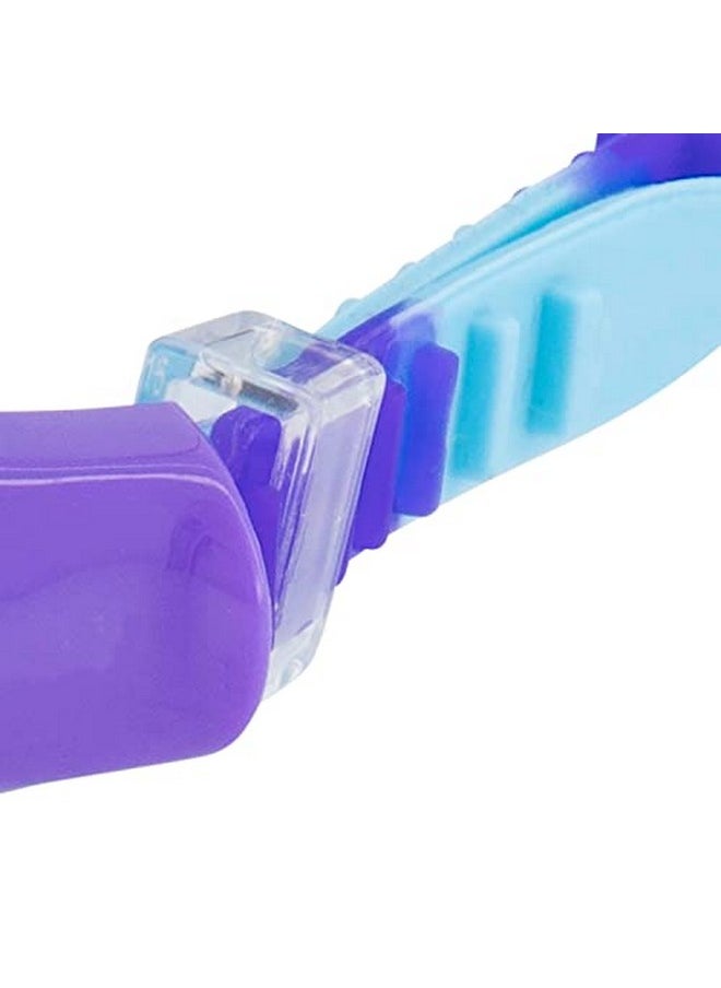 Unisex-Child Swim Goggles Skoogle Ages 3-8, Purple Aqua Splash Tie Dye, One Size