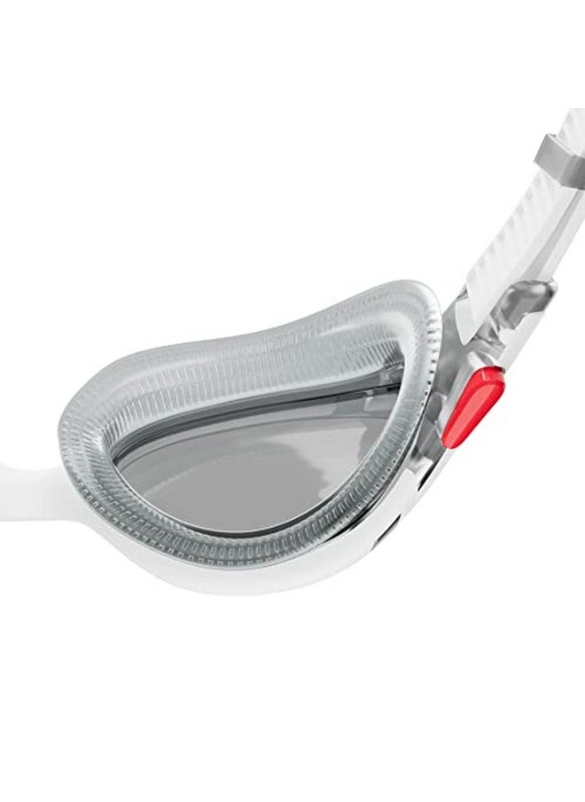 Unisex-Adult Swim Goggle Biofuse 2.0,White/Red/Light Smoke