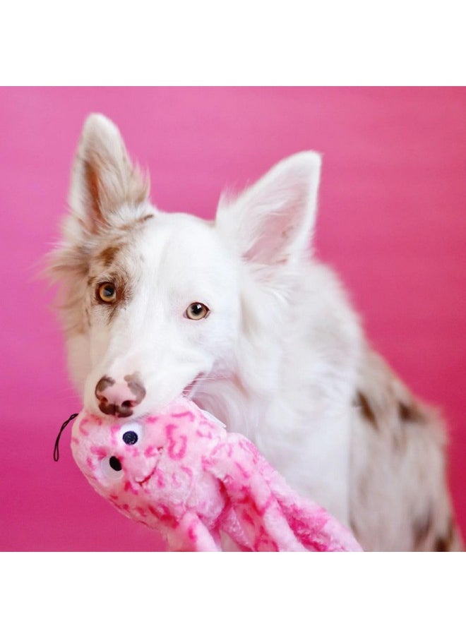 Floppy Jelly Plush Dog Toy With Large Squeaker, For Small Breeds, Pink