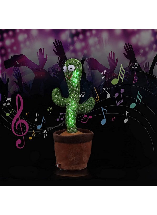 Toyshine Dancing Cactus Toy | Talking, Wriggle Singing Mimicking -Repeat What You Say with LED