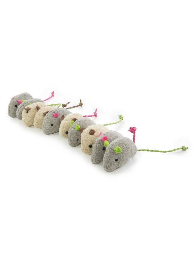 SmartyKat Skitter Critters Value Pack Catnip Cat Toys - Gray/Cream, Set of 10