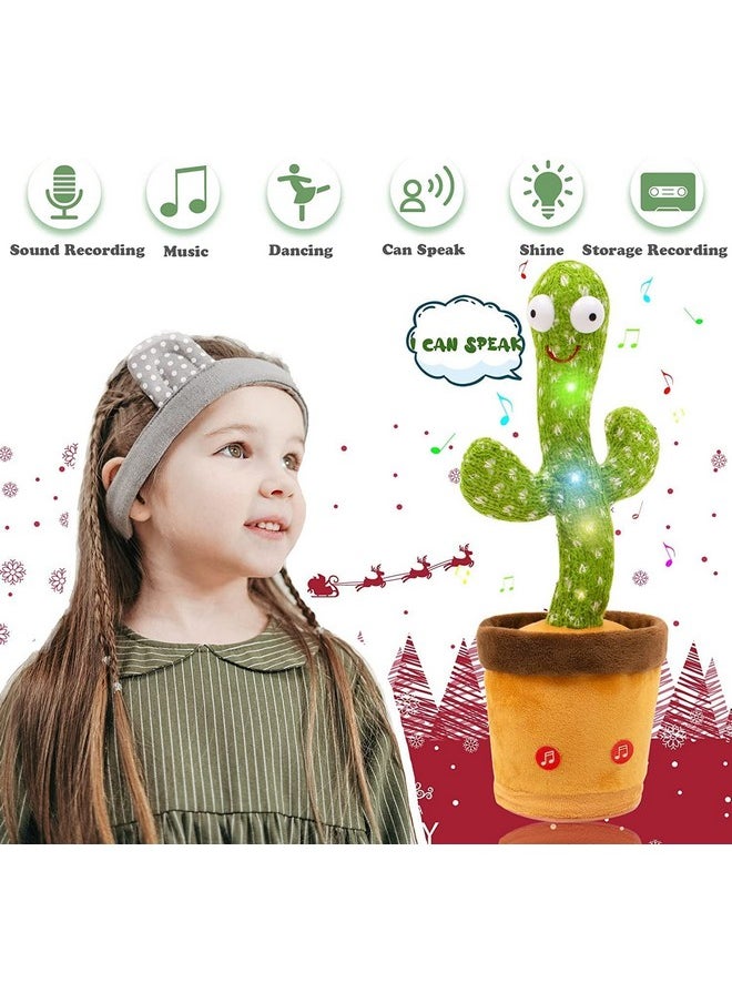 KRIREEN Dancing Cactus Baby Toys for Kids it Can do Singing & Recording Function - Repeat What You Say, Educational Toys for Children Playing, Pack of 1, Rechargeable Cable Included