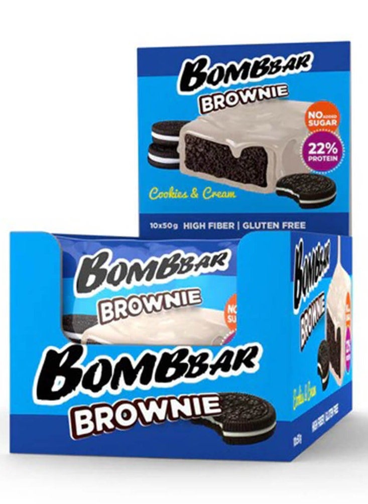 Bombbar Brownie 10×50g Cookies & Cream