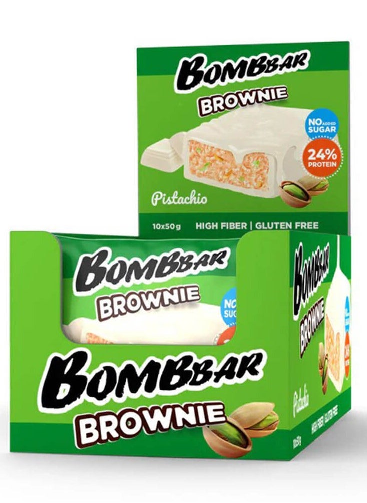 Bombbar Brownie 10×50g Pistachio