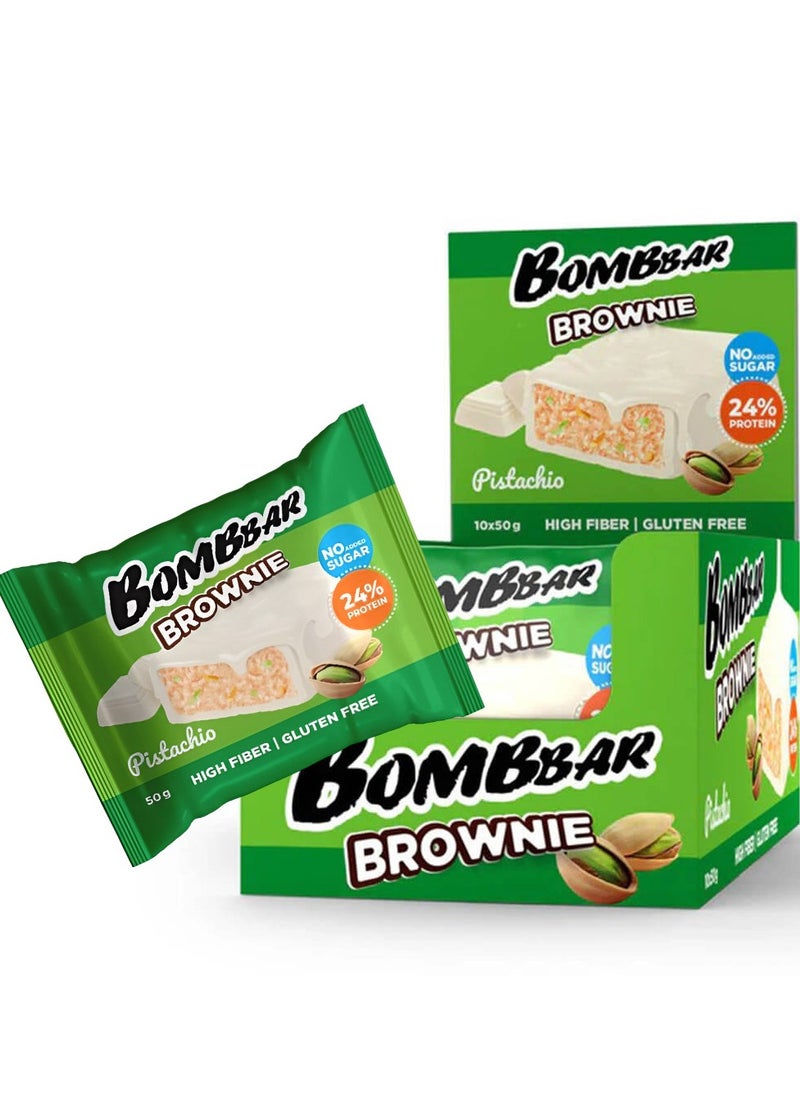 Bombbar Brownie 10×50g Pistachio