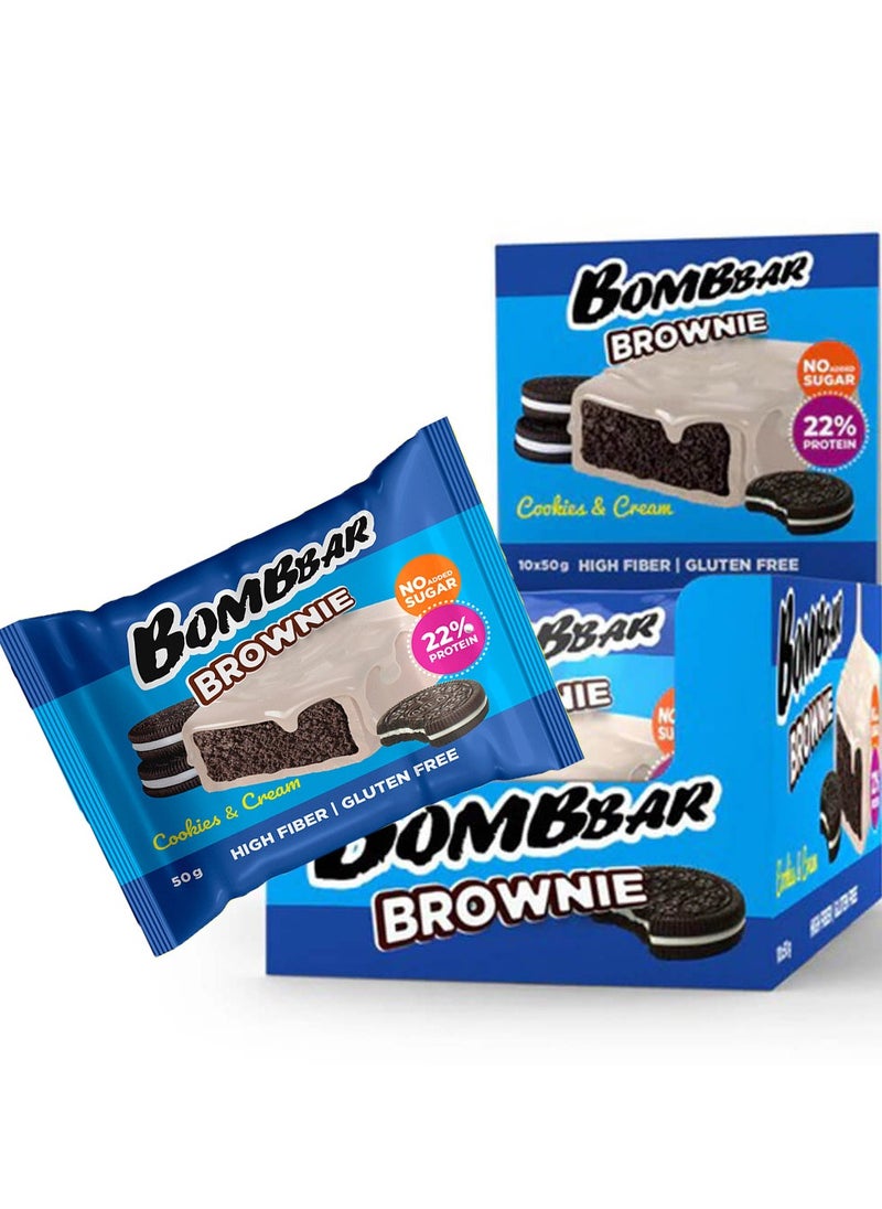 Bombbar Brownie 10×50g Cookies & Cream