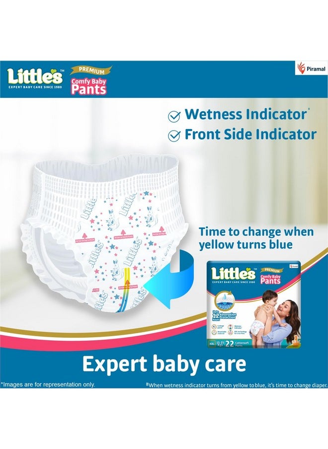 Baby Diapers Xxl Size | Pants Style | 15-25 Kg | 22 Count - Pack Of 1 | Cottonsoft Baby Diaper With Leakage Guard, Wetness Indicator & 12 Hours Absorption