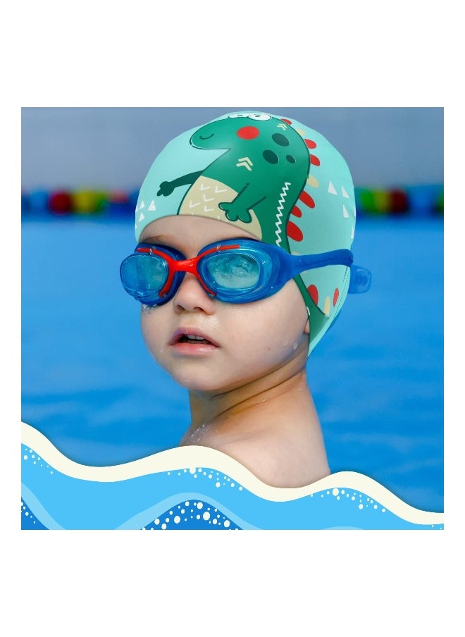 Kids Swimming Caps, Durable Silicone Swimming Cap, Swimming Cap, for Toddler Youth, for Long and Short Hair