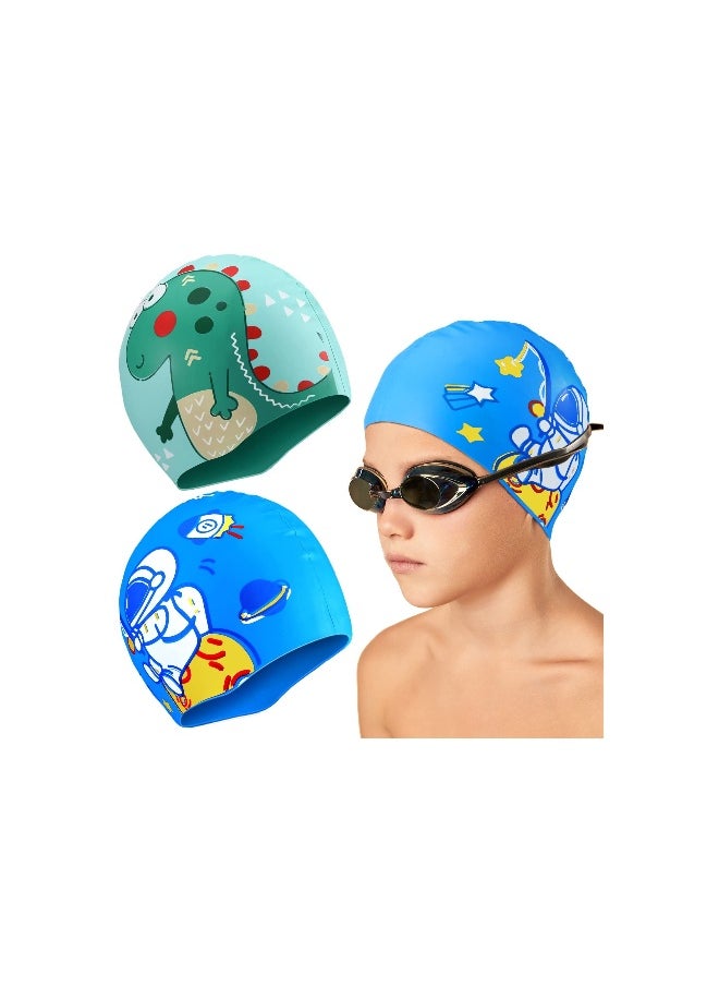 Kids Swimming Caps, Durable Silicone Swimming Cap, Swimming Cap, for Toddler Youth, for Long and Short Hair