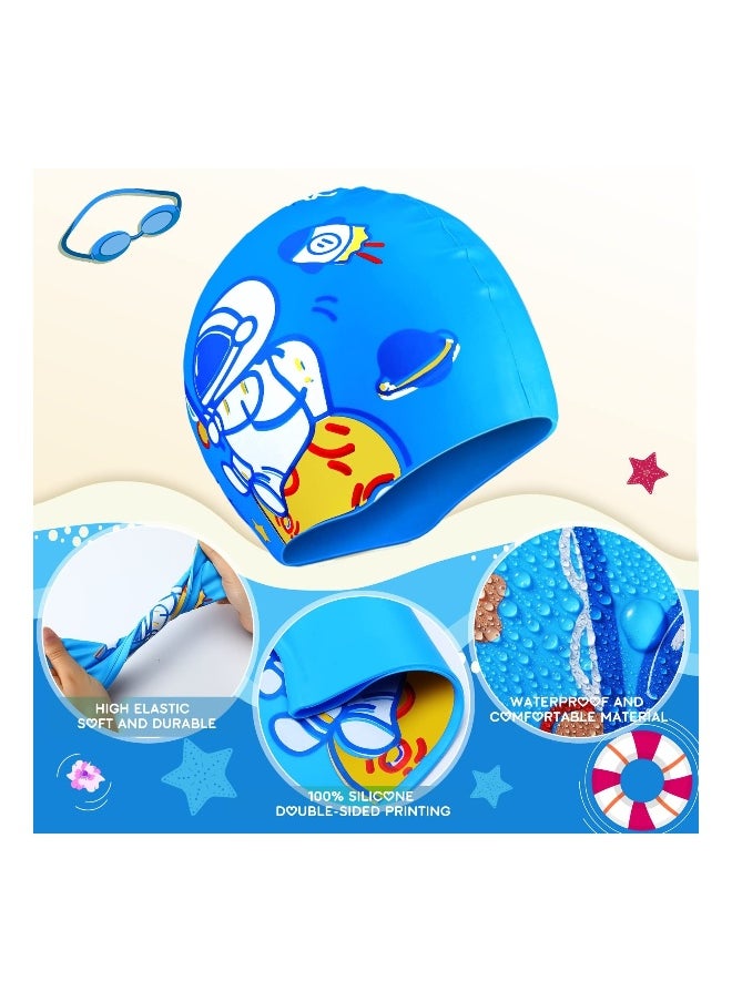 Kids Swimming Caps, Durable Silicone Swimming Cap, Swimming Cap, for Toddler Youth, for Long and Short Hair