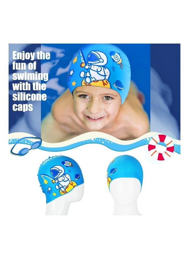 Kids Swimming Caps, Durable Silicone Swimming Cap, Swimming Cap, for Toddler Youth, for Long and Short Hair