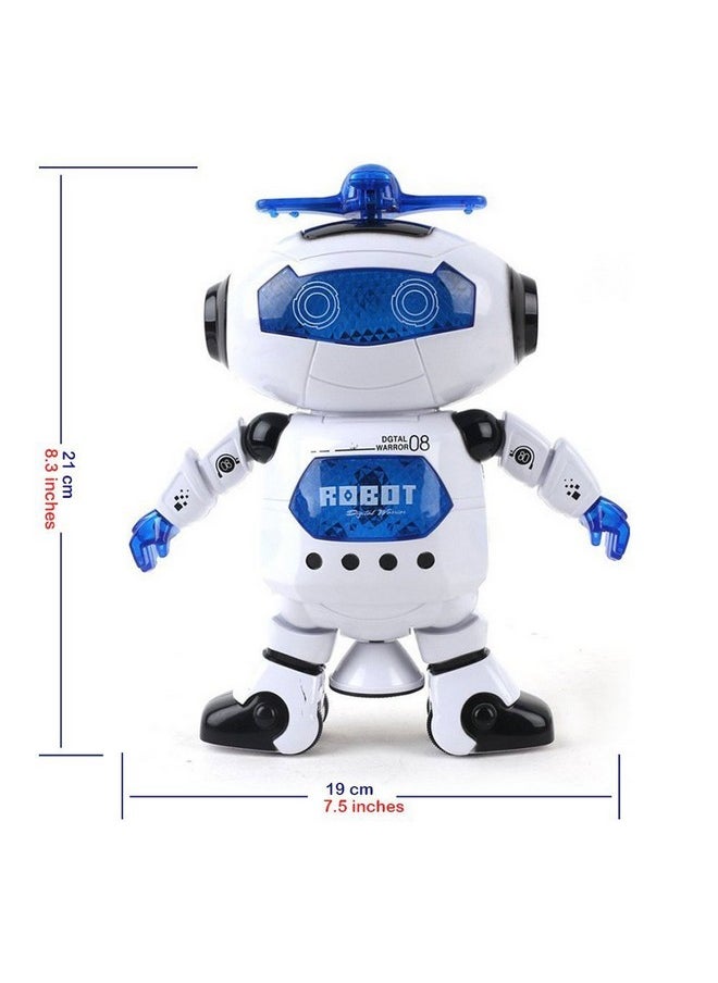 Musical Walking Dancing Robot Toy For Kids, Flashing Lights, 360° Body Spinning, Toddlers Bosys Girls Fun Figure Toy