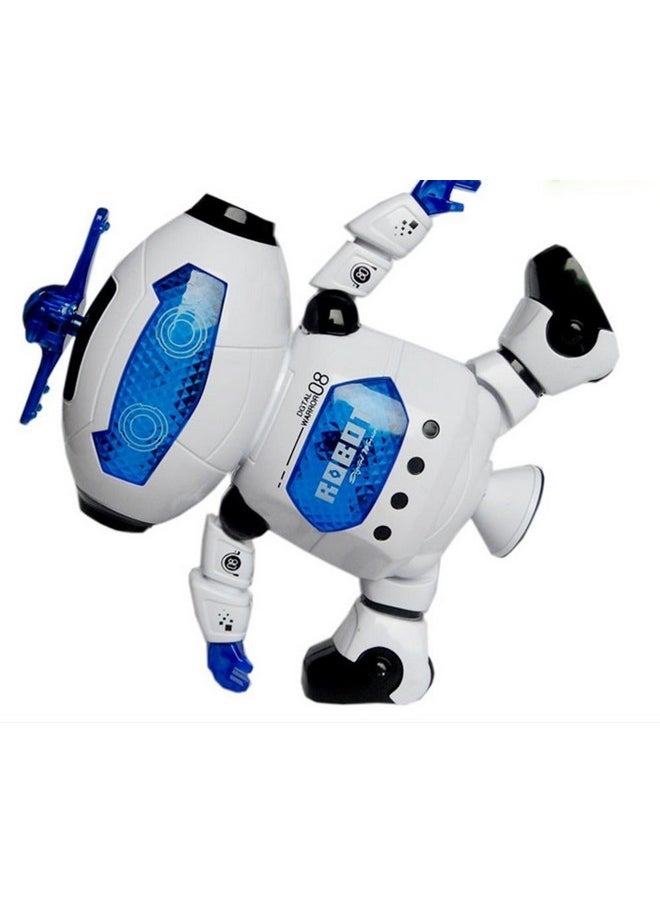 Musical Walking Dancing Robot Toy For Kids, Flashing Lights, 360° Body Spinning, Toddlers Bosys Girls Fun Figure Toy