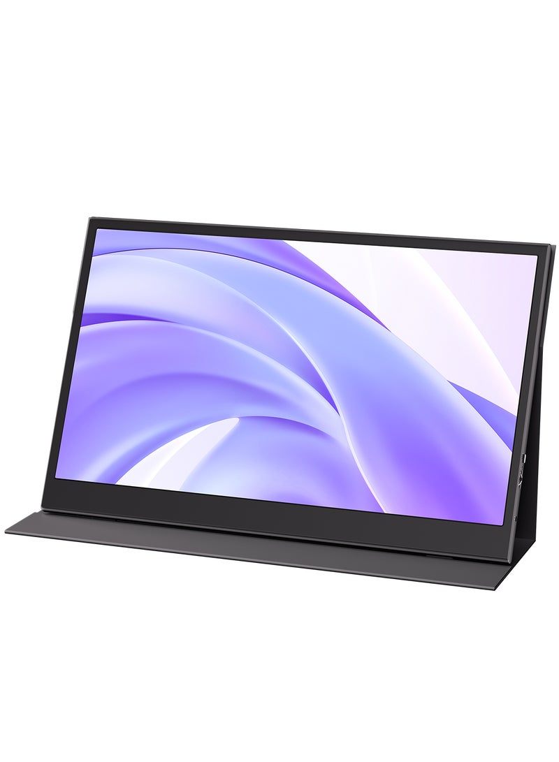 15.6 inch FHD Portable IPS Monitor, 1ms I Leather Case I HDMI x1 Thunderbolt x1 I Mobile Gaming Compatible I External Monitor for Laptop/PC/Mac/Phone |AMD FreeSync T156 Black