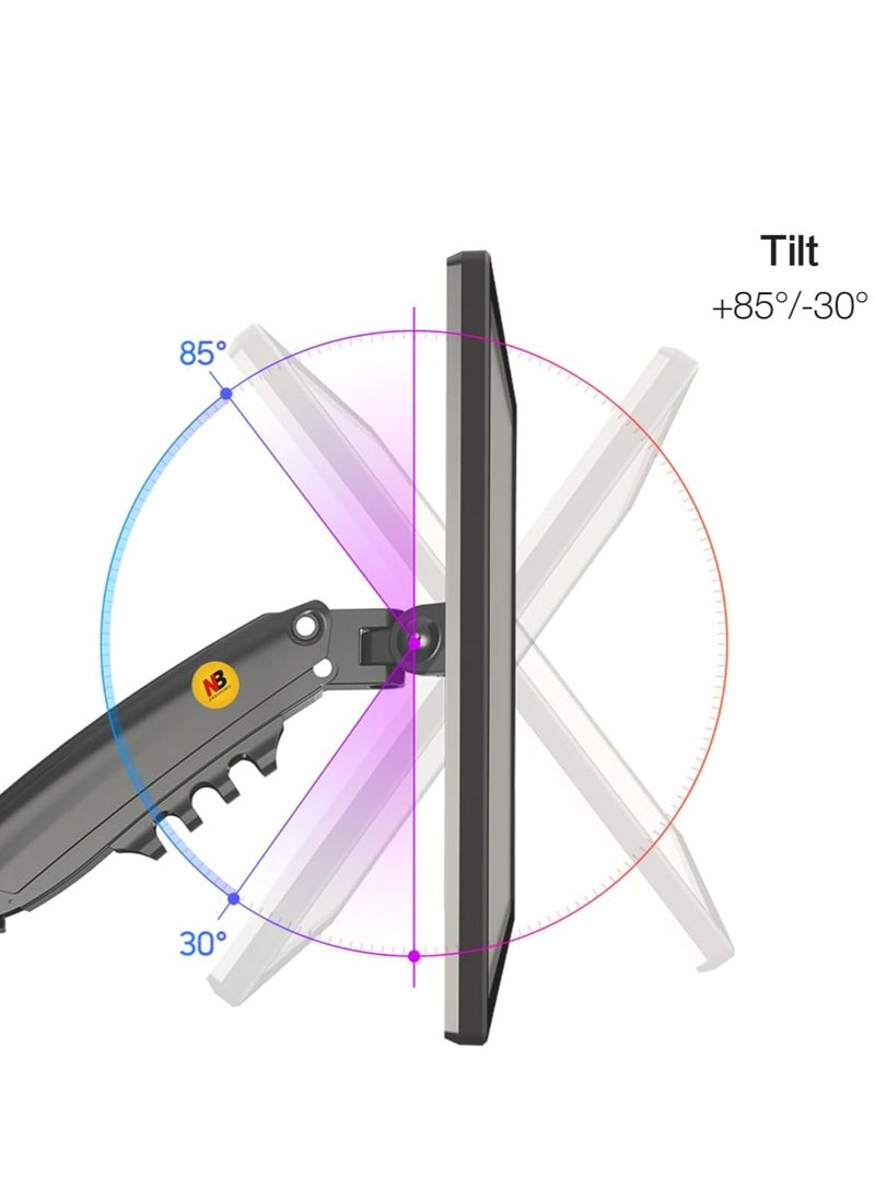 Monitor Desk Mount Long Arm for 17-30 Inch Monitors Within Ultra Wide Full Motion Swivel Height Adjustable Monitor Stand H100