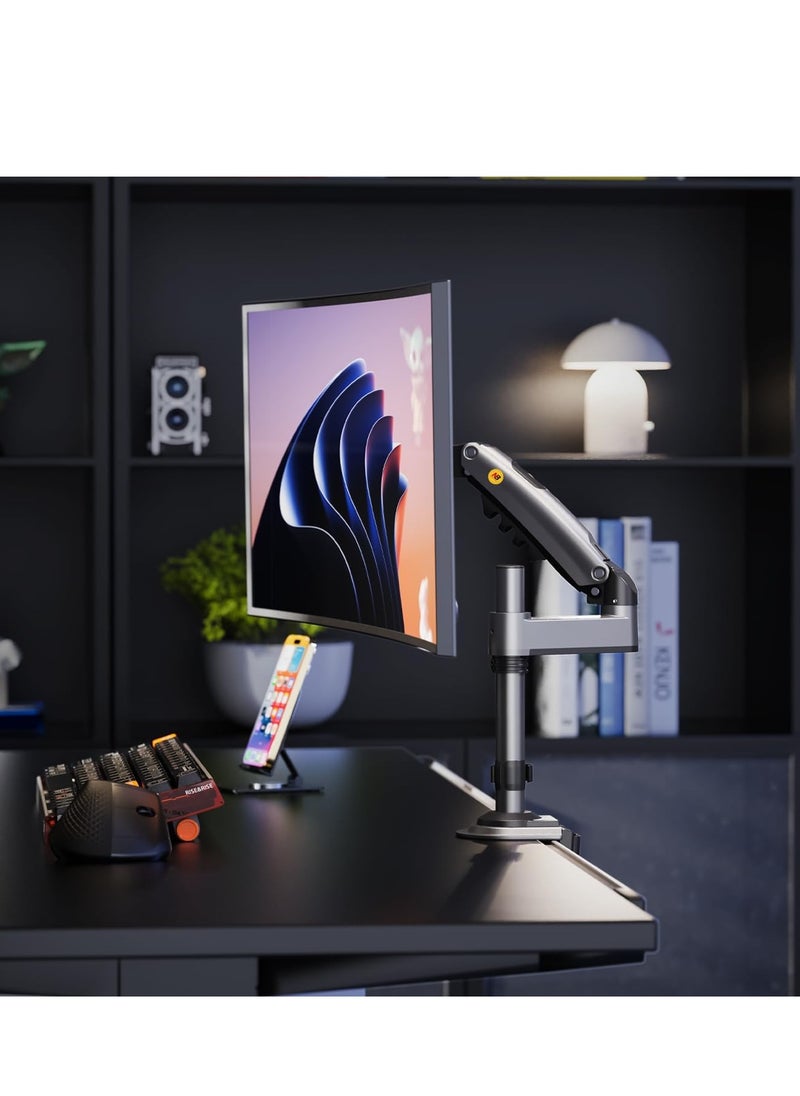 Monitor Desk Mount Long Arm for 17-30 Inch Monitors Within Ultra Wide Full Motion Swivel Height Adjustable Monitor Stand H100