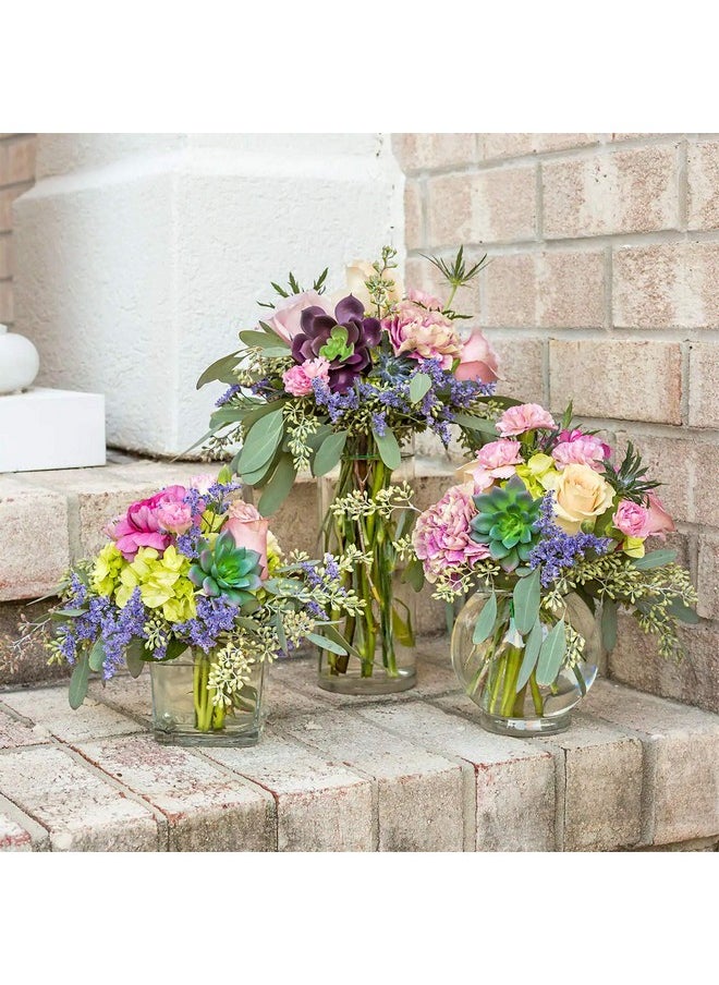 Incrizma Imported Cylinder Glass Vase (H-20 cm),Transparent